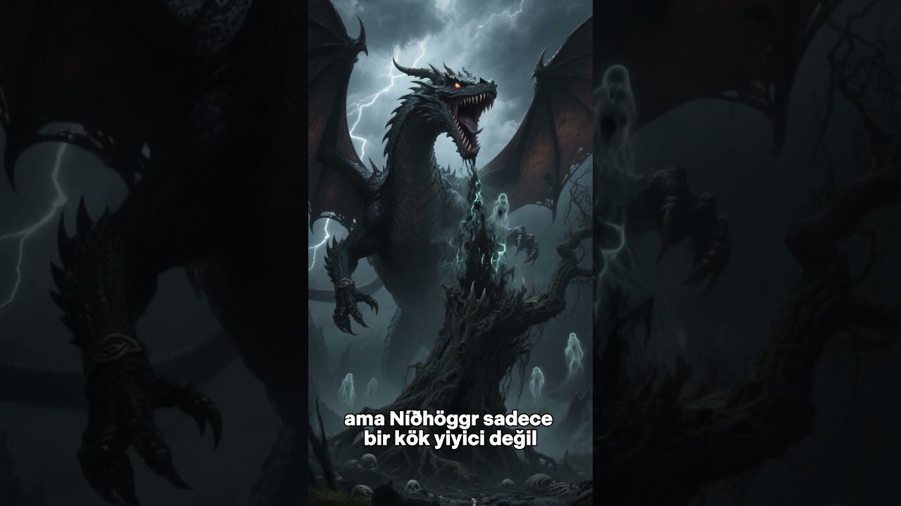 N&iacute;&eth;h&ouml;ggr: Yggdrasill&rsquo;i Kemi̇ren Karanlık Ejderha! | İskandinav Mitolojisi