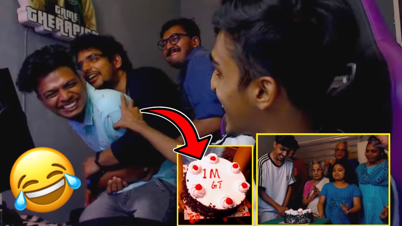 GTയെ കാണാൻ വന്നു😆 | funny moments | Cake മുറിക്കൽ🎂 | 1 million Celebration Game therapist 
