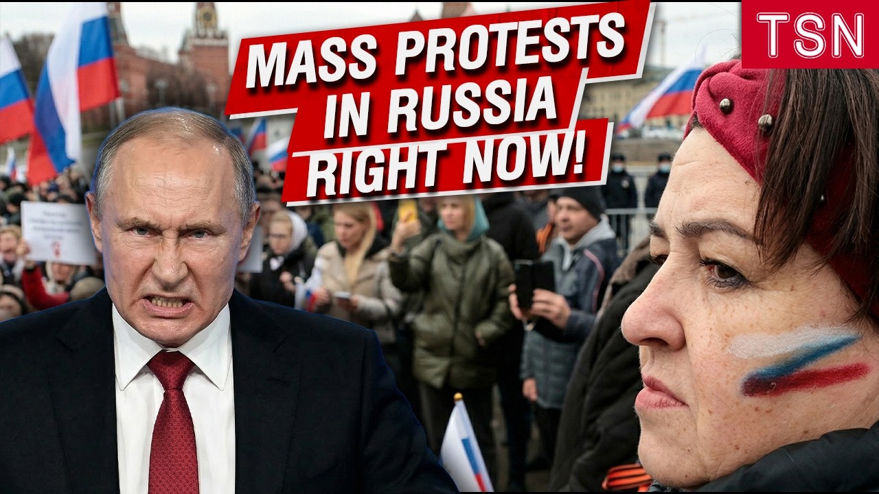 FINALLY! Russians are taking to the streets en masse to protest against Putin