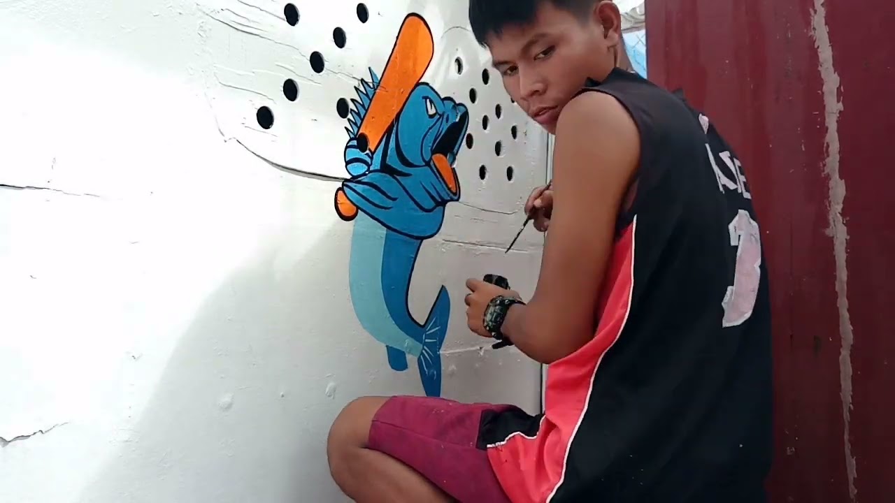 BOAT LETTERING DESIGN THE POWER FULL FISH