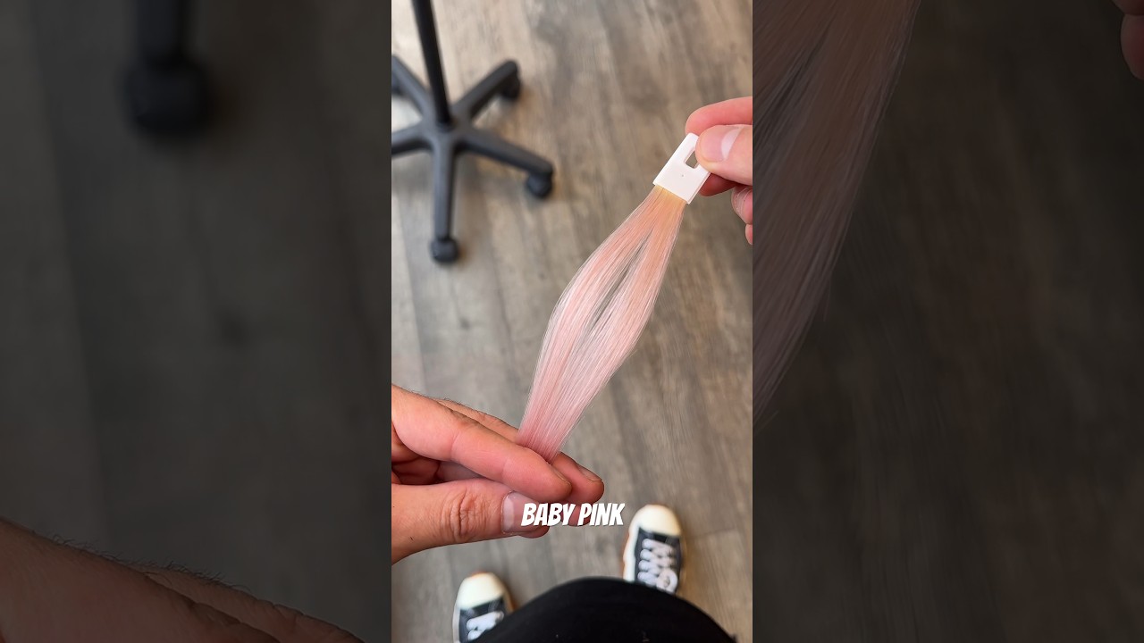 Baby pink hair color , Igora Vibrance 9,5-98 with 6 vol #hairtutorial #igoravibrance #pinkhair