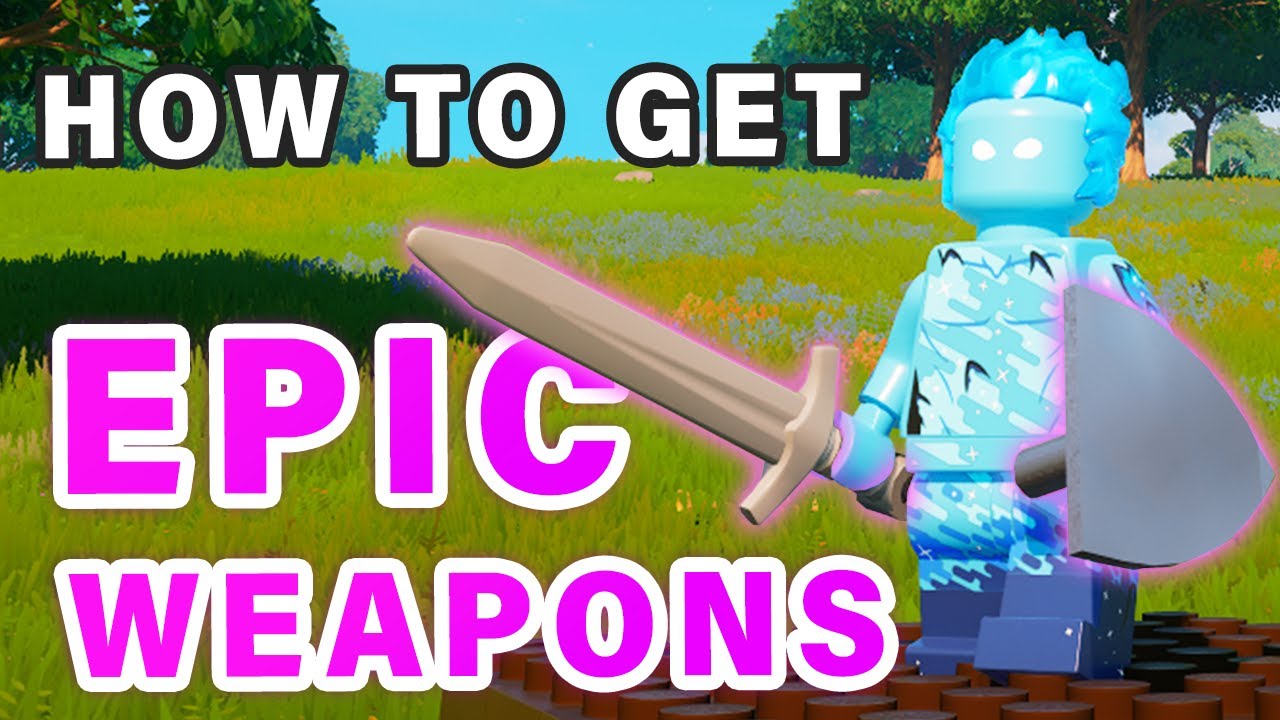 How to get EPIC Purple Sword & Crossbow & Shield ► LEGO Fortnite