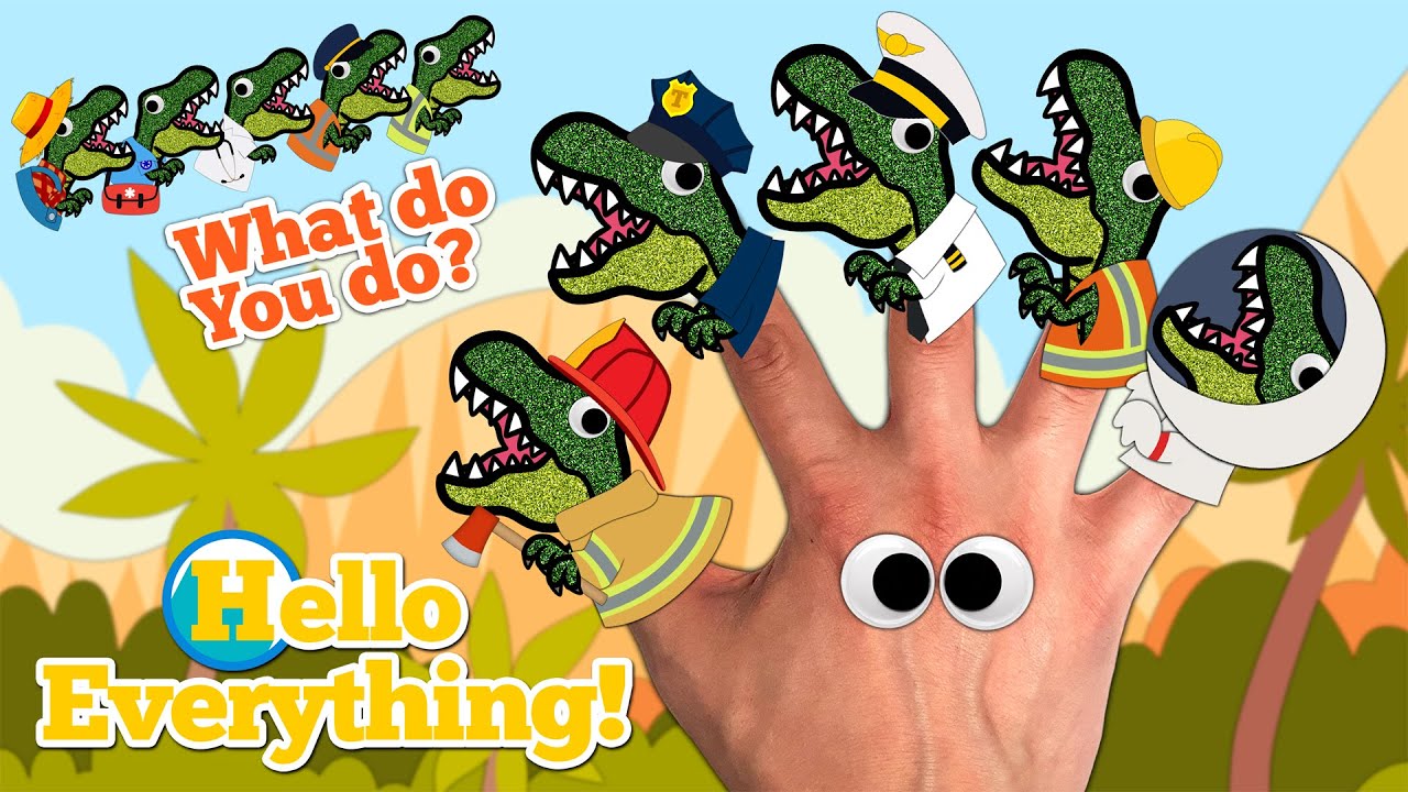 Jobs Song for Kids | What Do You Do? | Dinosaur Finger Family | Kids Songs and Nursery Rhymes
