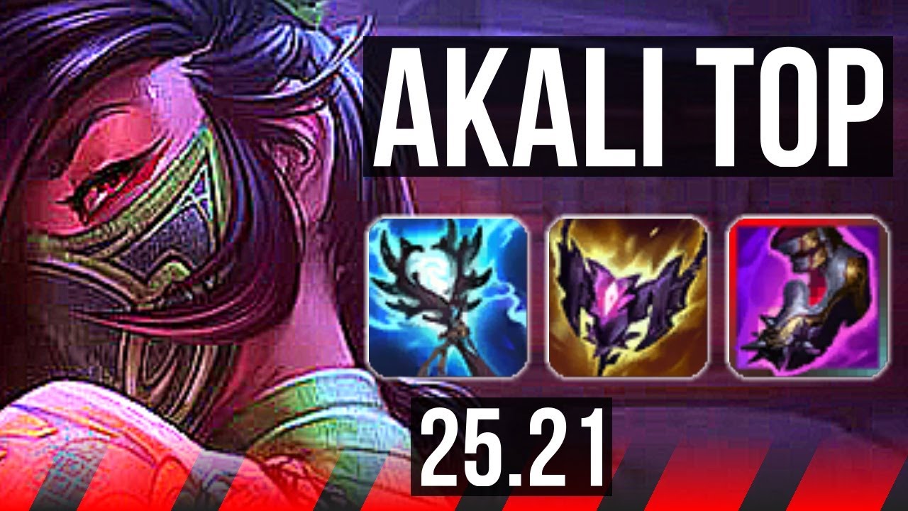 AKALI vs AMBESSA (TOP) | 9 solo kills, Legendary, 600+ games | EUW Master | 25.21