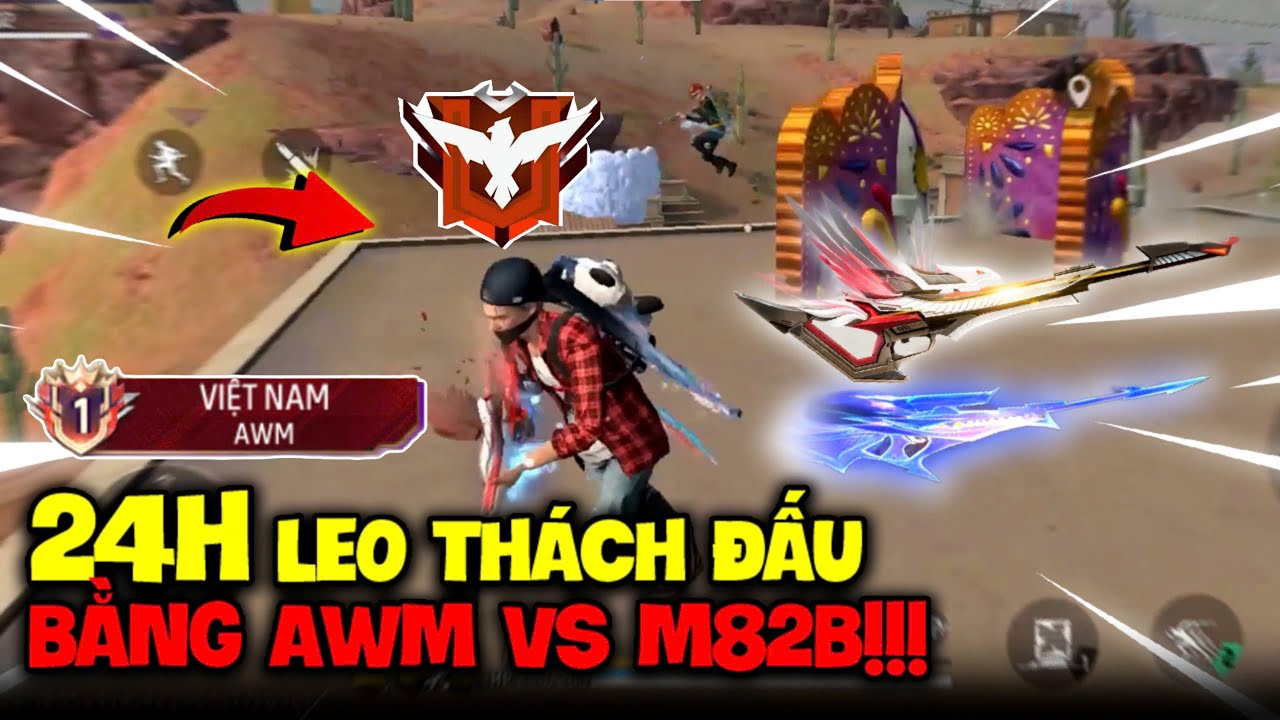 [FreeFire] 24H LEO RANK 1vs53  CÙNG COMBO AWM-M82B LẤT TOP 1 33KILL CỰC CĂNG