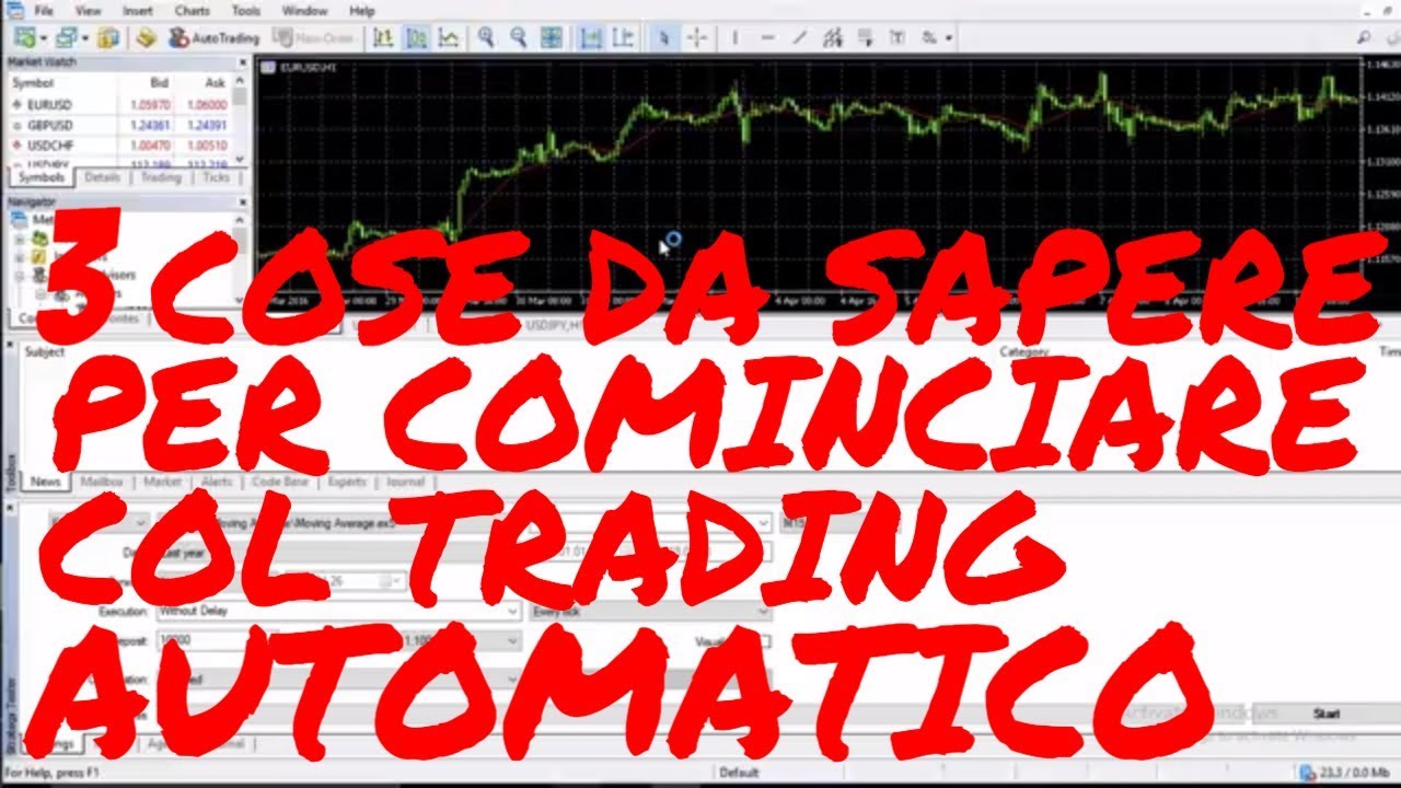 3 Cose da sapere per Cominciare col Trading Automatico (su Metatrader)