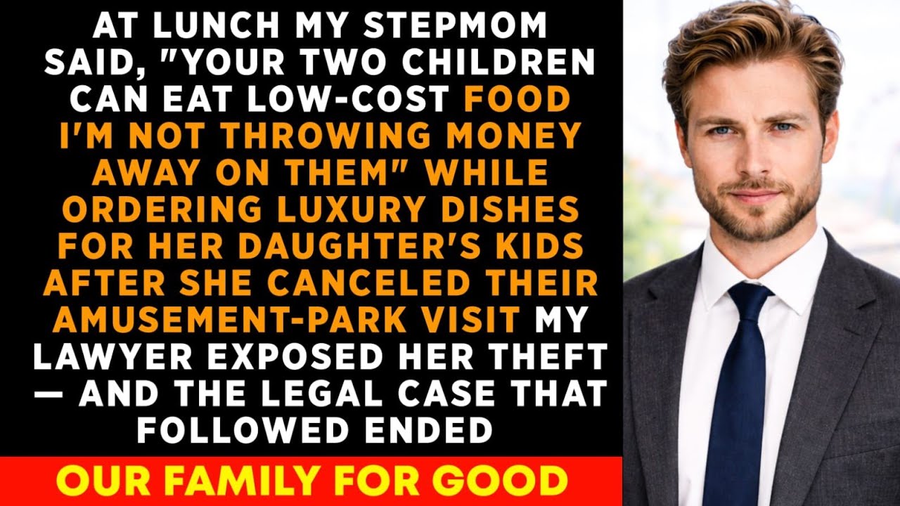 At lunch, My stepMom say, ‘Your Two Children Can Eat Low-Cost Food. I’m Not Throwing Money Away On..