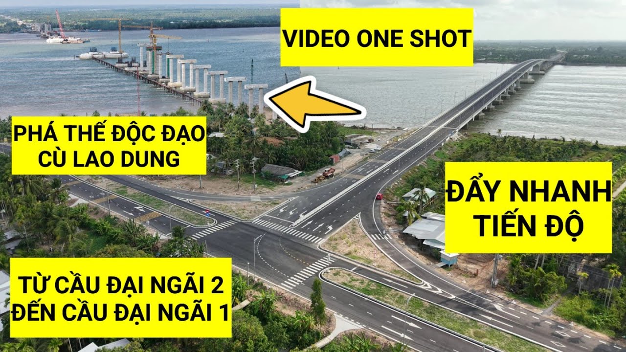 ONE SHOT Từ QL91B Cầu Đại Ngãi 2 đến Cầu Đại Ngãi 1, đường dẫn trên địa phận Cù Lao Dung giờ ra sao?