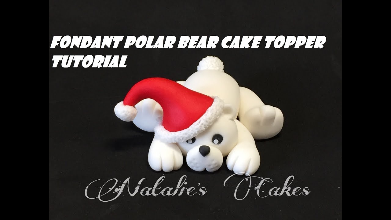 Fondant Polar bear cake topper tutorial