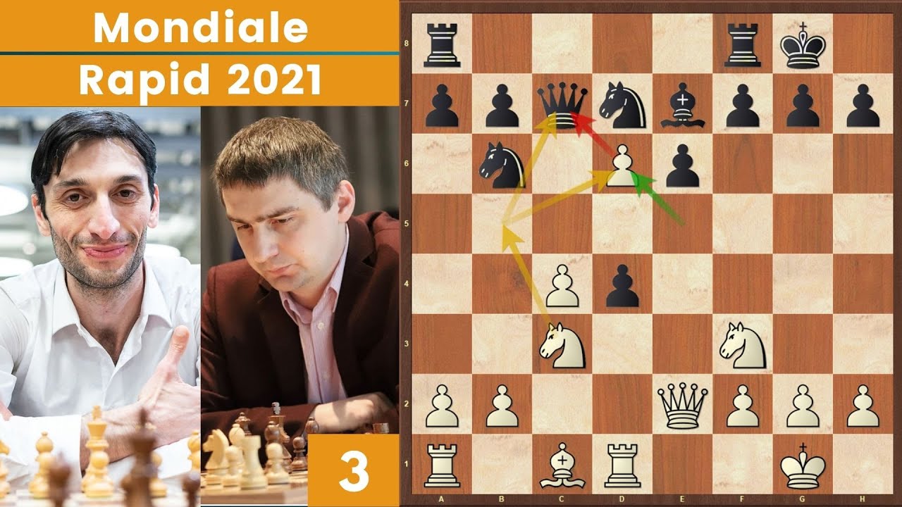 Gnam Gnam! Sgranocchiato in 2 Mosse -  Jobava vs Dziuba | Mondiale Scacchi Rapid 2021