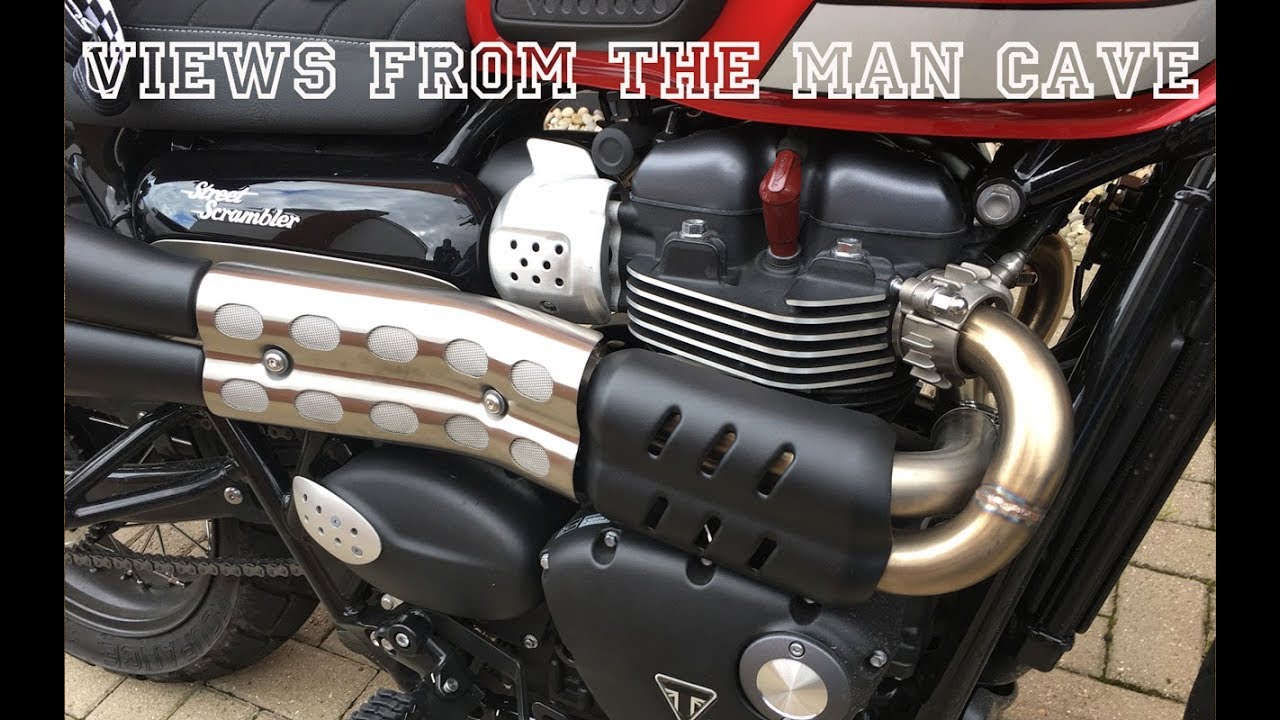 Triumph Street Scrambler - Free Spirits H-Pipe Install & sound comparison