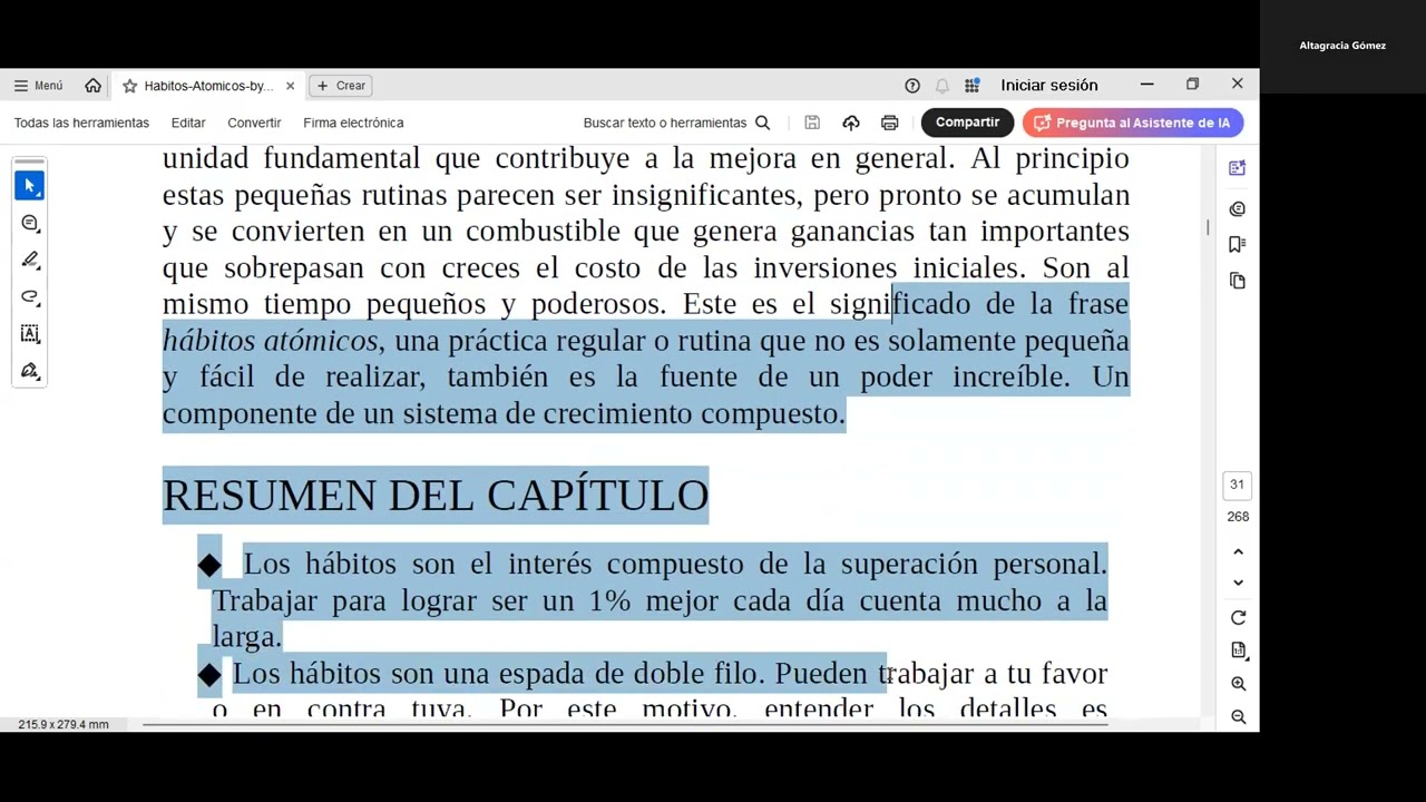 La Joya de Leer | Sesión 4 – Hábitos Atómicos