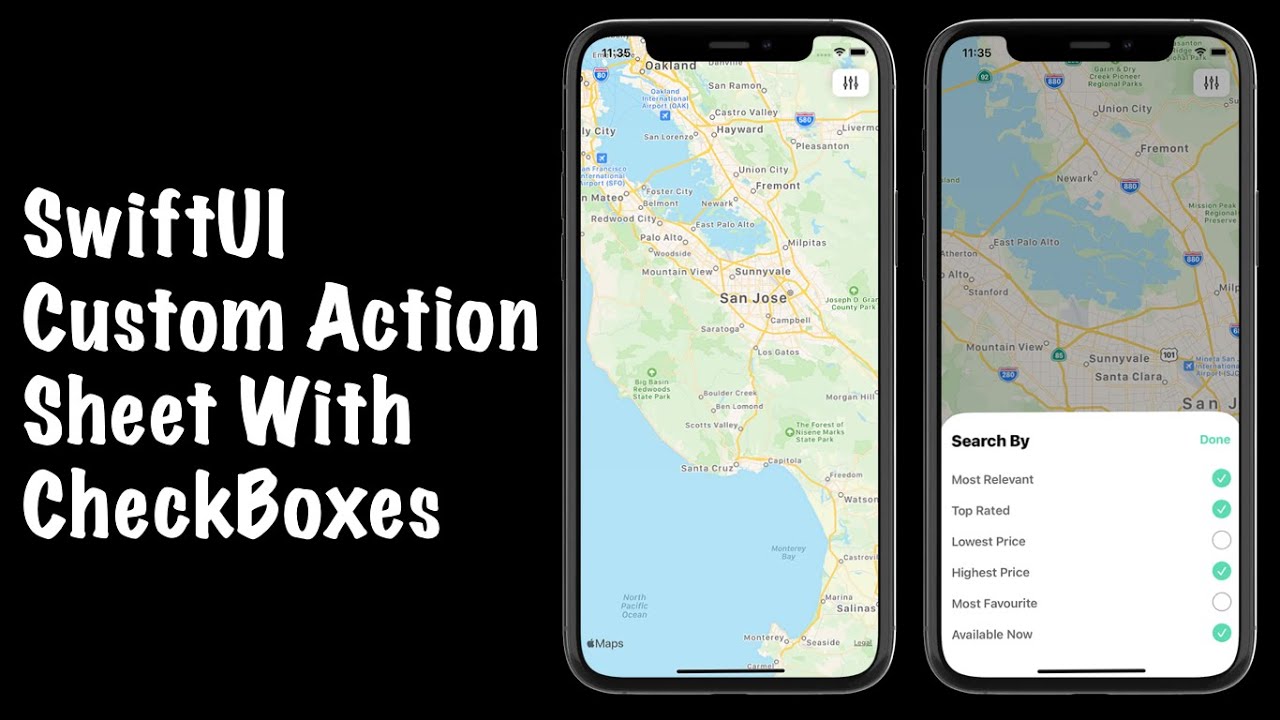 SwiftUI Custom Action Sheets With CheckBoxes - SwiftUI Checkbox - SwiftUI 2.0 Tutorials
