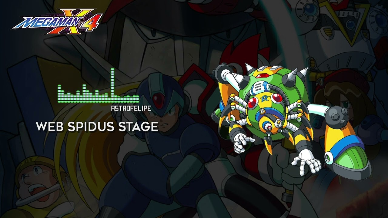 Mega Man X4 - Web Spider Stage (Cover)