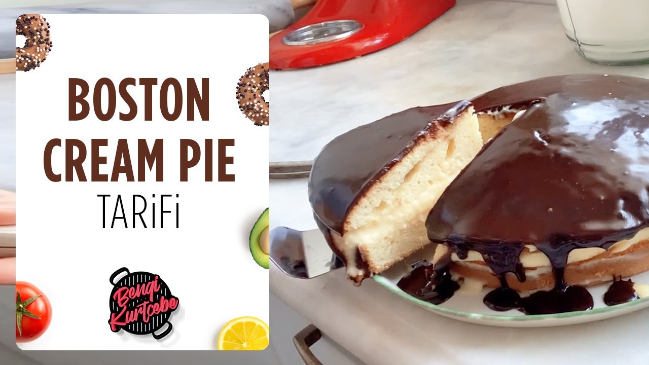 Yumuşacık Kremalı Çikolatalı Pasta Tarifi | Boston Cream Pie - Amerikan Pastası