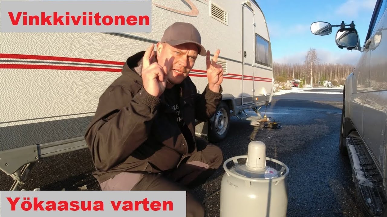 Vinkkiviitonen yökaasupullon vaihtoa helpottamaan