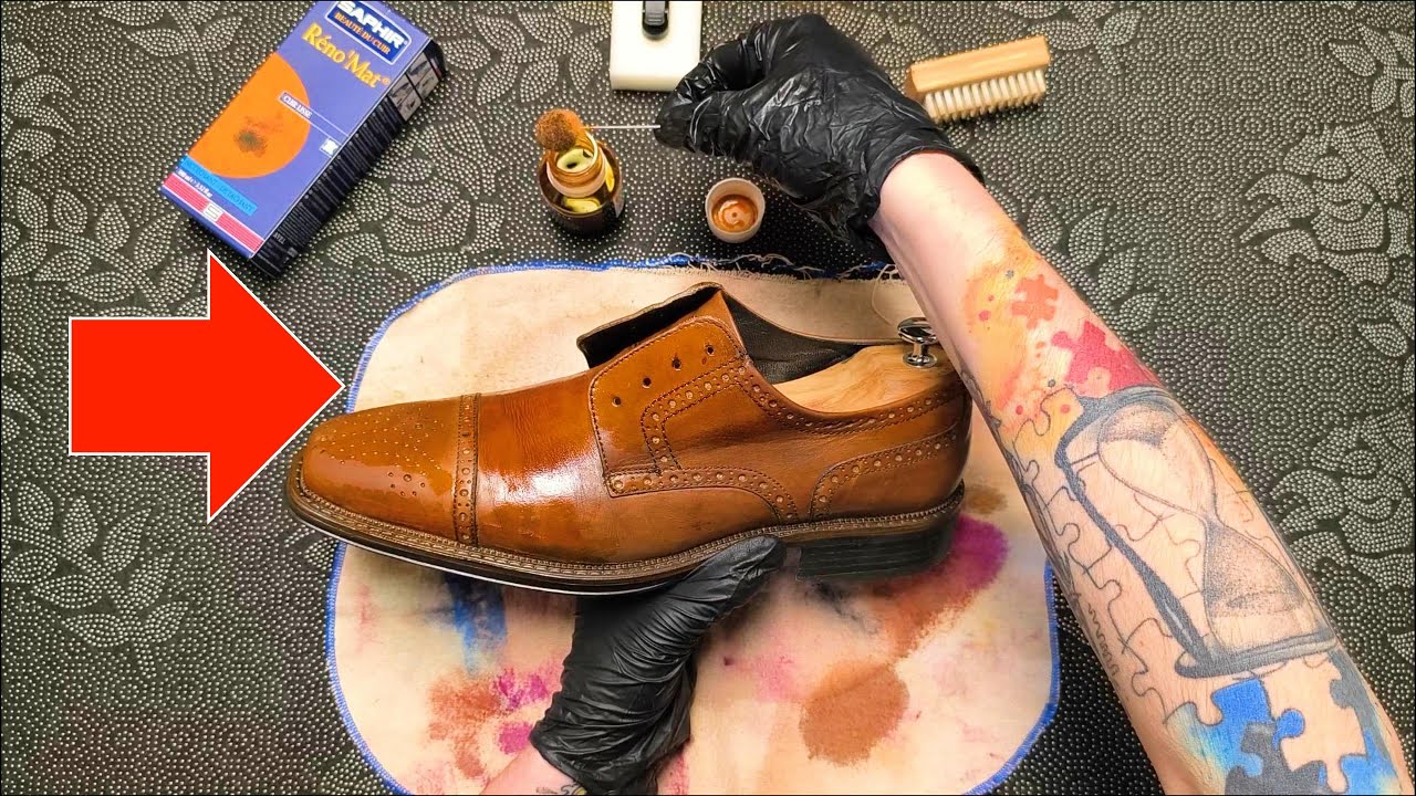 ASMR Старые кожаные туфли: до и после преображения!