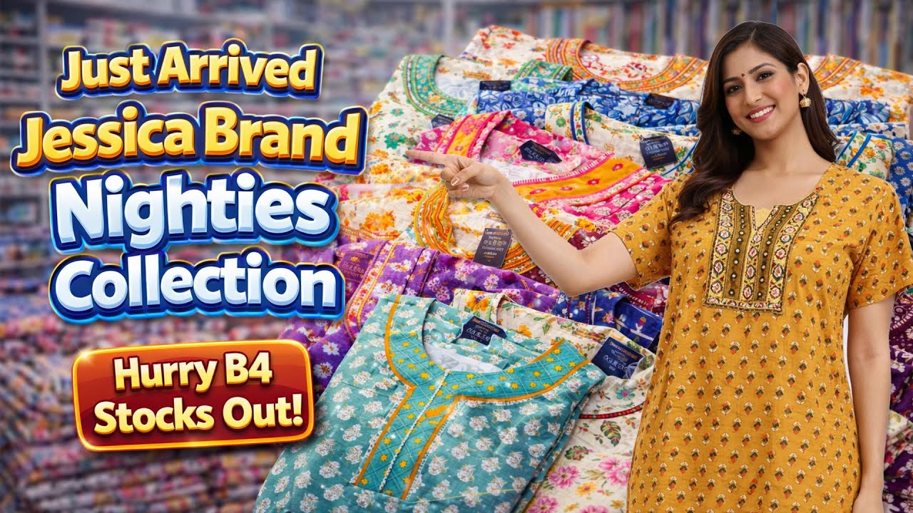 💖Fancy Premium Jessica Brand M/L-slimfit & regular Cotton Nighty Collections 