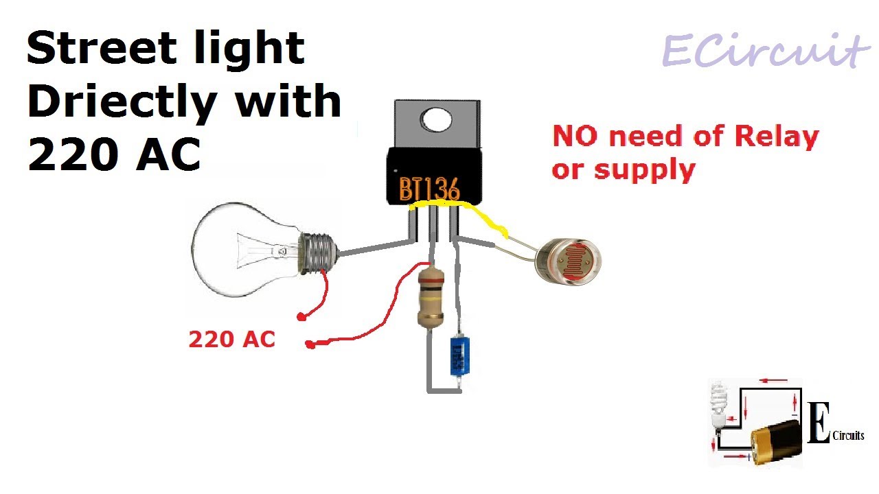 Street Light Automatic on off directly with 220v AC