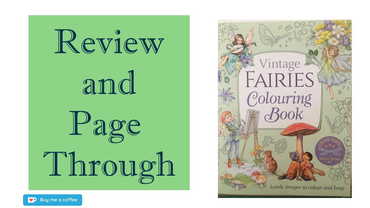 Review Vintage Fairies Coloring Book.