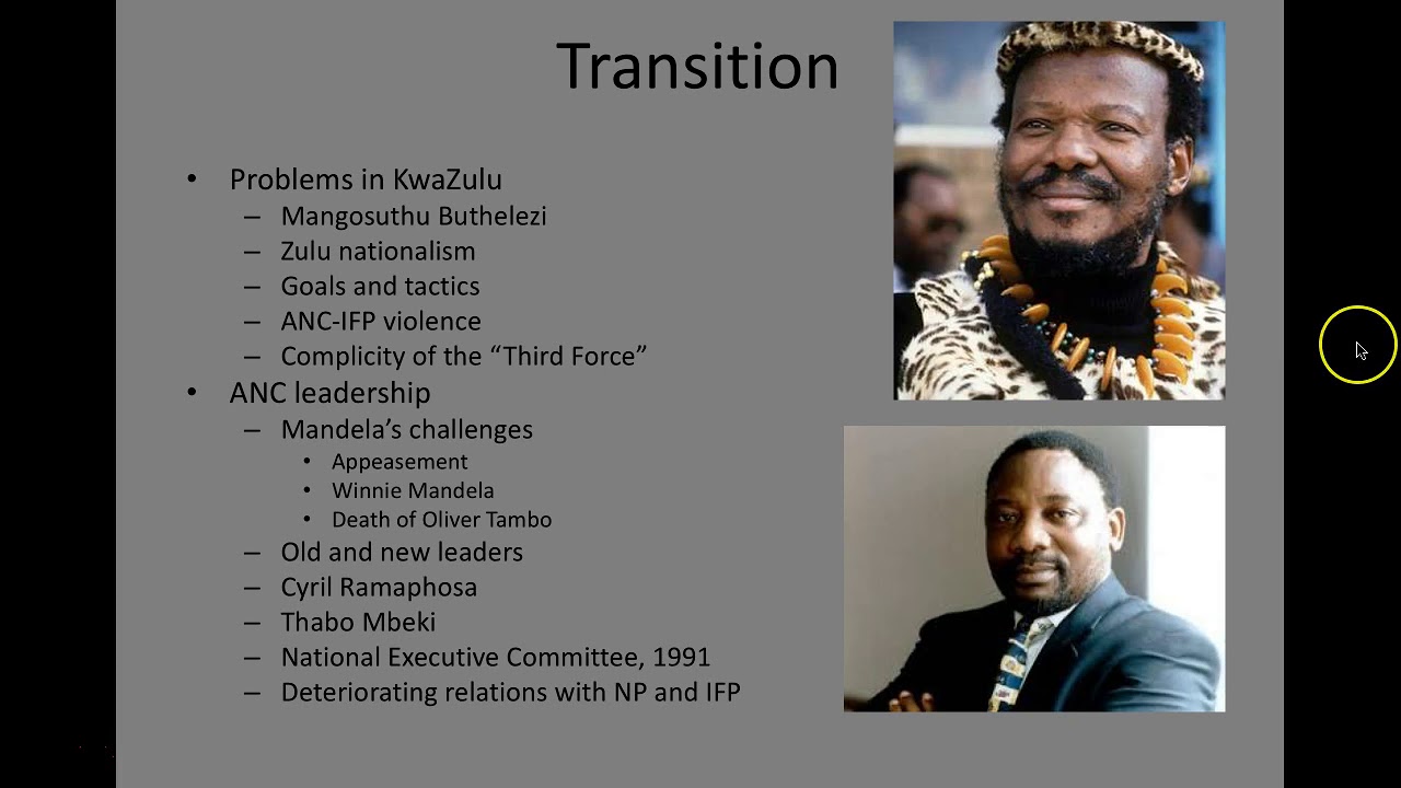 Flagler College History of South Africa: Transition to democracy part 1