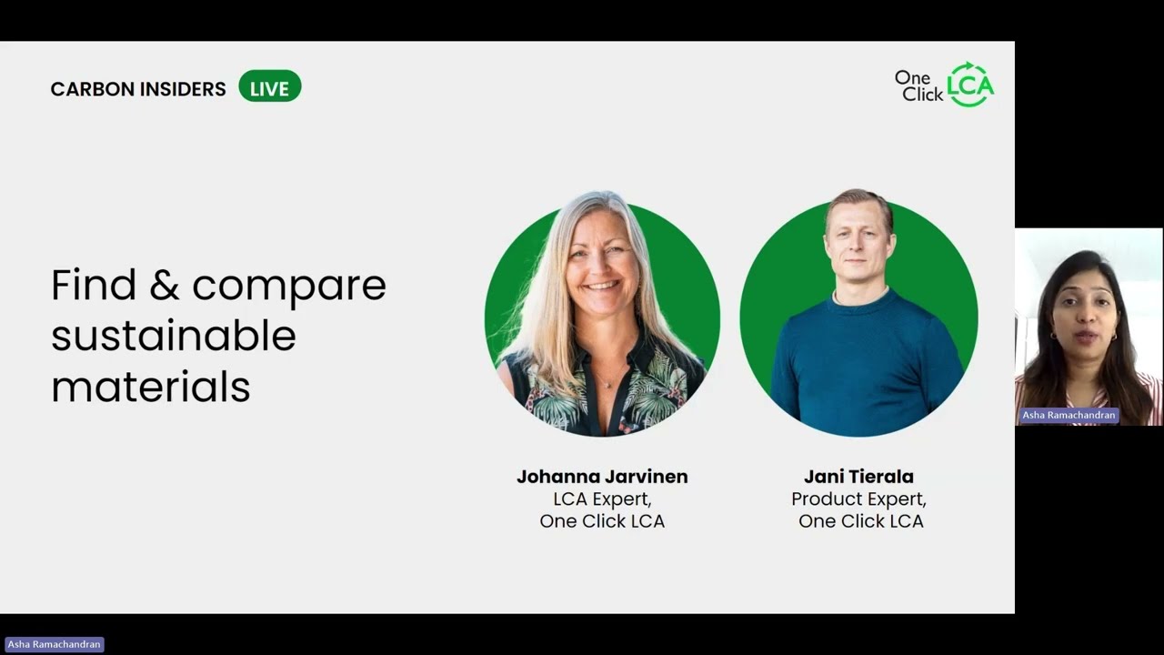 One Click LCA tutorial: Materials Compass — find & compare low-carbon materials worldwide