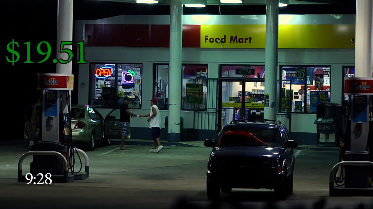 Gas Pump Panhandler in action makes $50 an hour