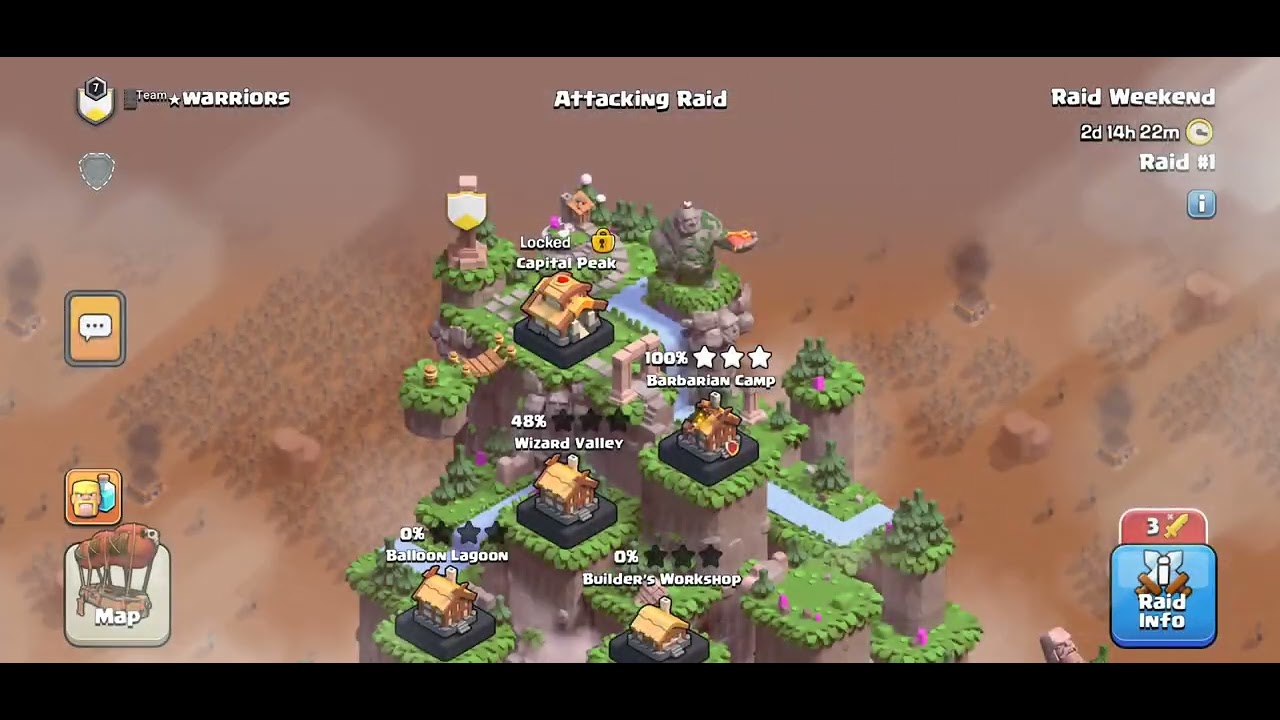 Clash of clans | 6 Raid attack | just see how to earn 3 ster 🥶