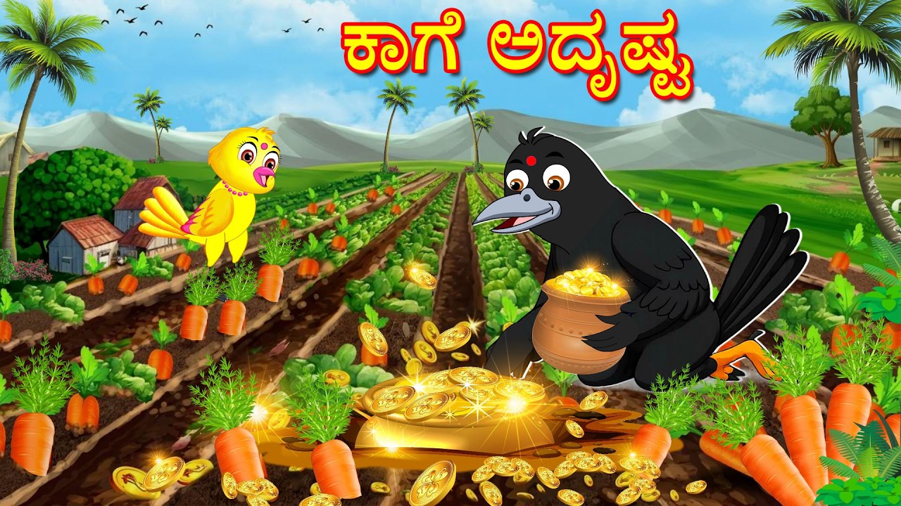 CROW LUCK STORY | KANNADA STORIES  | MORAL STORIES IN KANNADA | BUJJI BIRDS TV