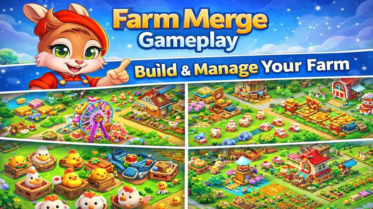 🌾 Farm Merge &ndash; Relaxing Farming & Merge Adventure Gameplay (Android/iOS)