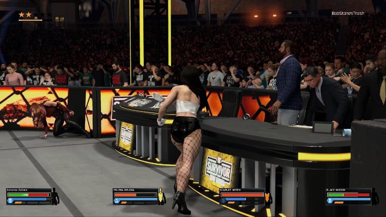 WWE Black Widow vs Scarlet Witch vs Yelena vs Zatanna