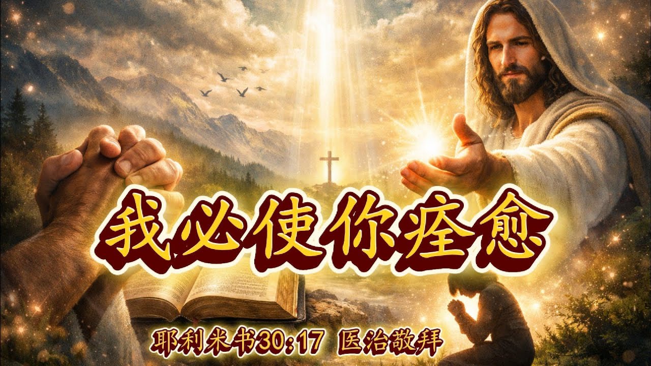 【🎶💗中文強大耶穌基督敬拜詩歌】《我必使你痊癒》 (耶利米书 30:17)“我必使你痊愈，医治你的伤痕，这是耶和华说的。” 这不仅仅是一首歌，这是一个属灵的兵器。 超大字幕適合集體敬拜！！