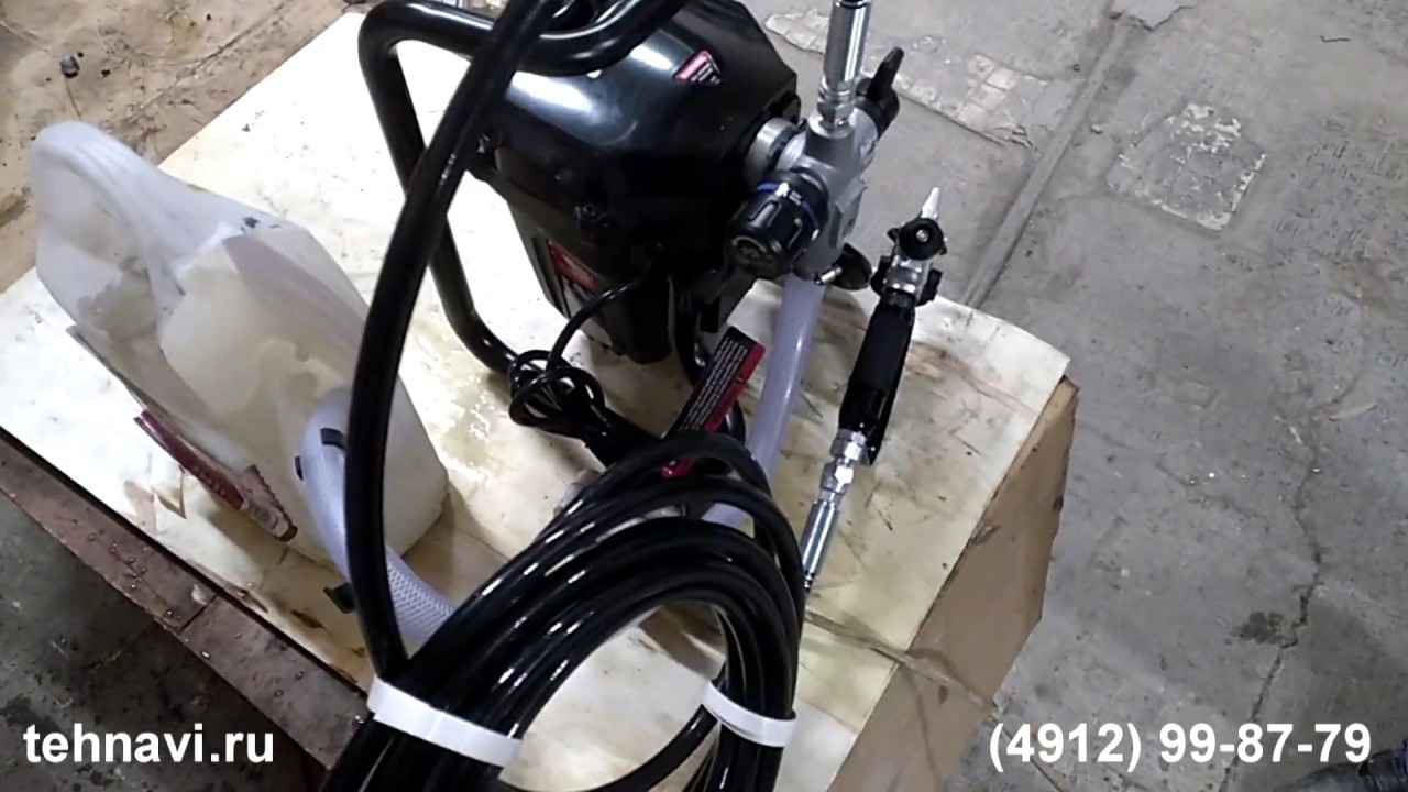 Запуск безвоздушного окрасочного аппарата Zitrek Z8626