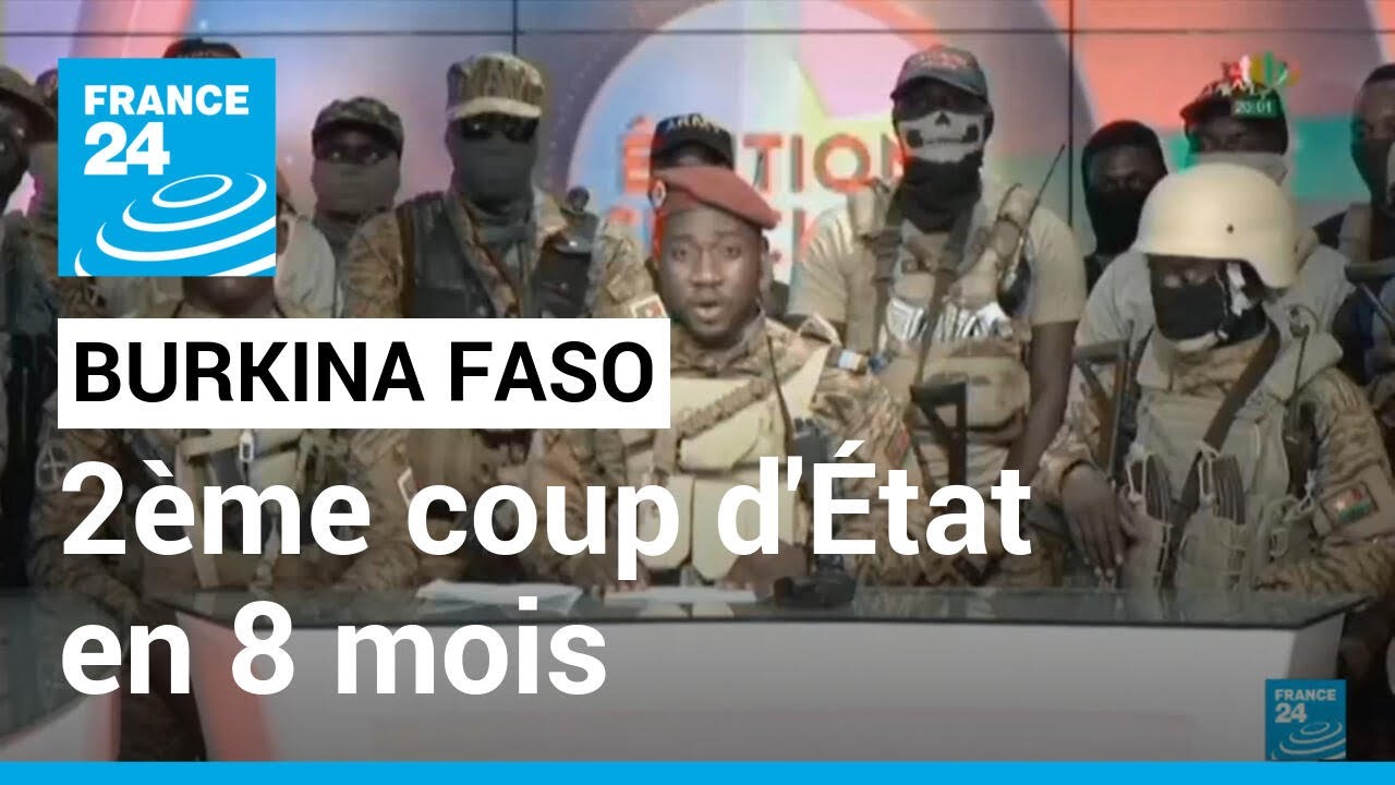 Nouveau coup d'État au Burkina Faso : Paul-Henri Damiba destitué par des putschistes • FRANCE 24