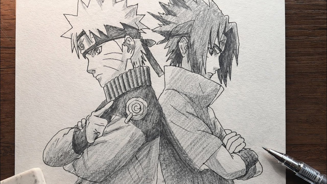 How to Draw Naruto Uzumaki and Sasuke Uchiha (Step-by-Step for Beginners) – Easy Anime Tutorial