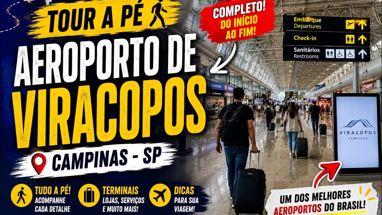 AEROPORTO INTERNACIONAL DE CAMPINAS VIRACOPOS EMBARQUE E DESEMBARQUE [4K]