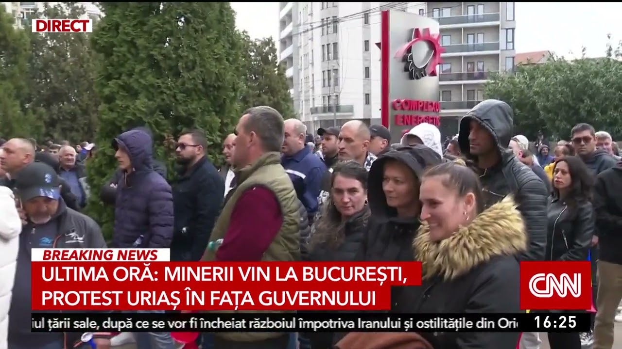 Minerii vin la București, protest uriaș în fața Guvernului