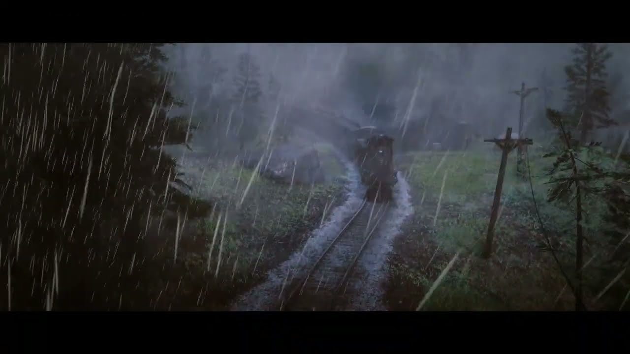 (RAIN SOUND) TRAIN RIDE HELPS WITH SLEEP, DEPRESSION AND