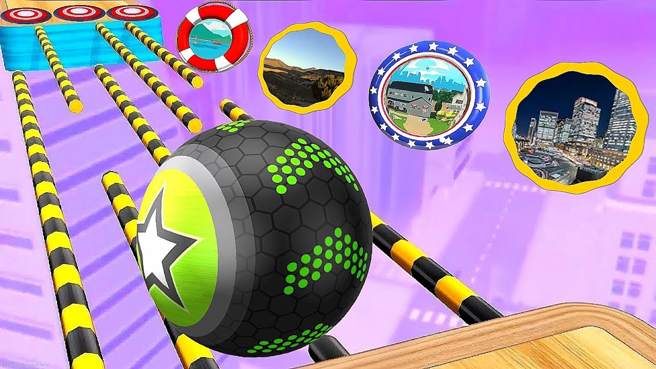 GOING BALLS, SUPER SPEEDRUN, PORTAL RUN, HARD LEVEL, SUPER BONUS
