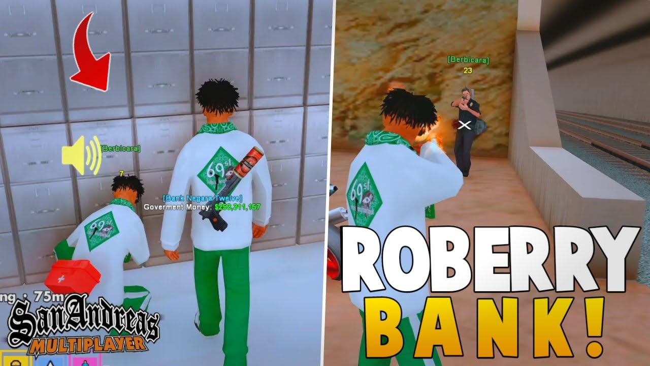 PERAMPOKAN BANK BESAR DI LOS SANTOS MELAWAN SATU BATALYON POLISI !! GTA SAMP ROLEPLAY INDONESIA