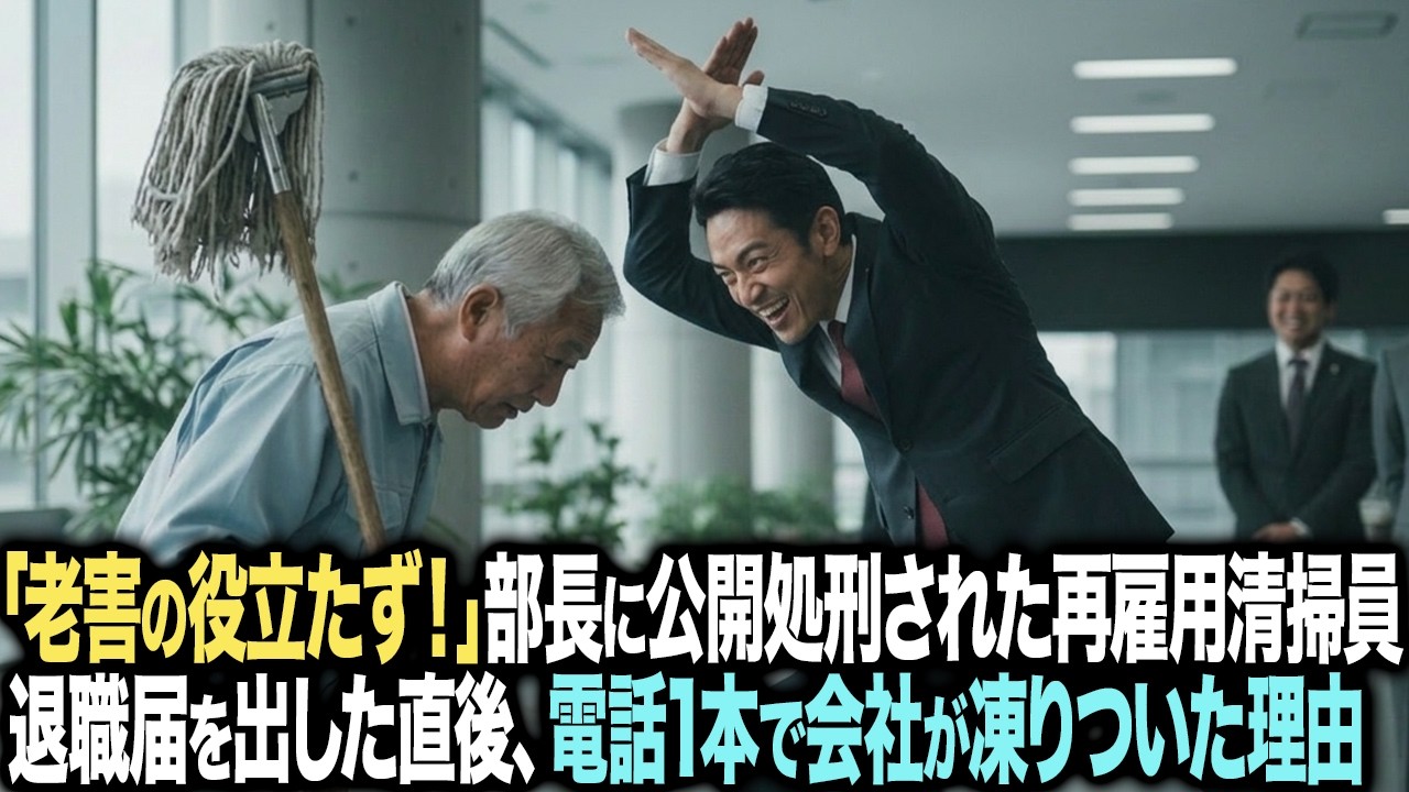 「老害の役立たず」と部長に公開処刑された66歳の再就職お爺さん。退職届を出した直後、電話一本で会社が凍りついた理由
