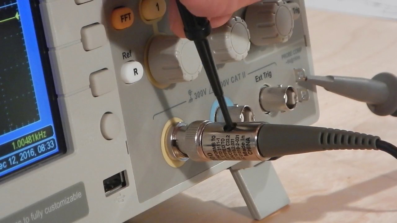 2 CPNV, L'oscilloscope facile, Calibration sondes 10X