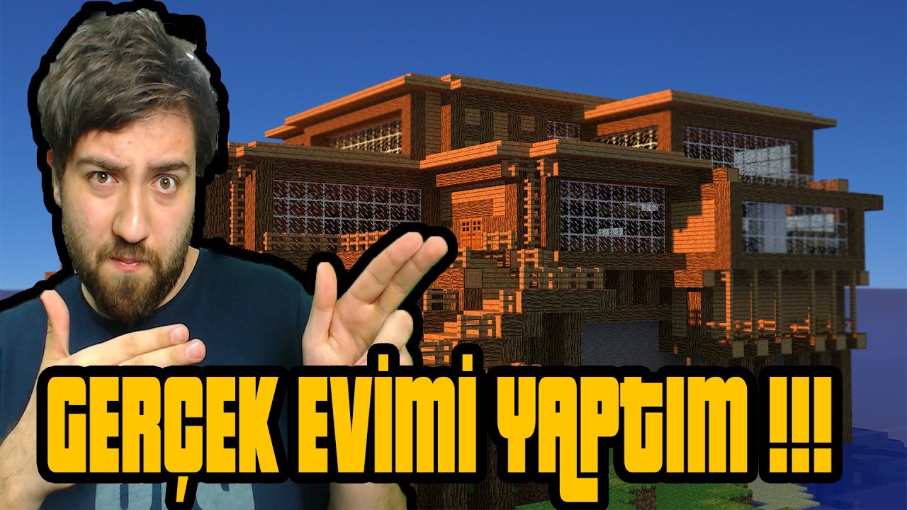 Gerçek Hayattaki Evimi Yaptım !!! - Minecraft Modern Evler