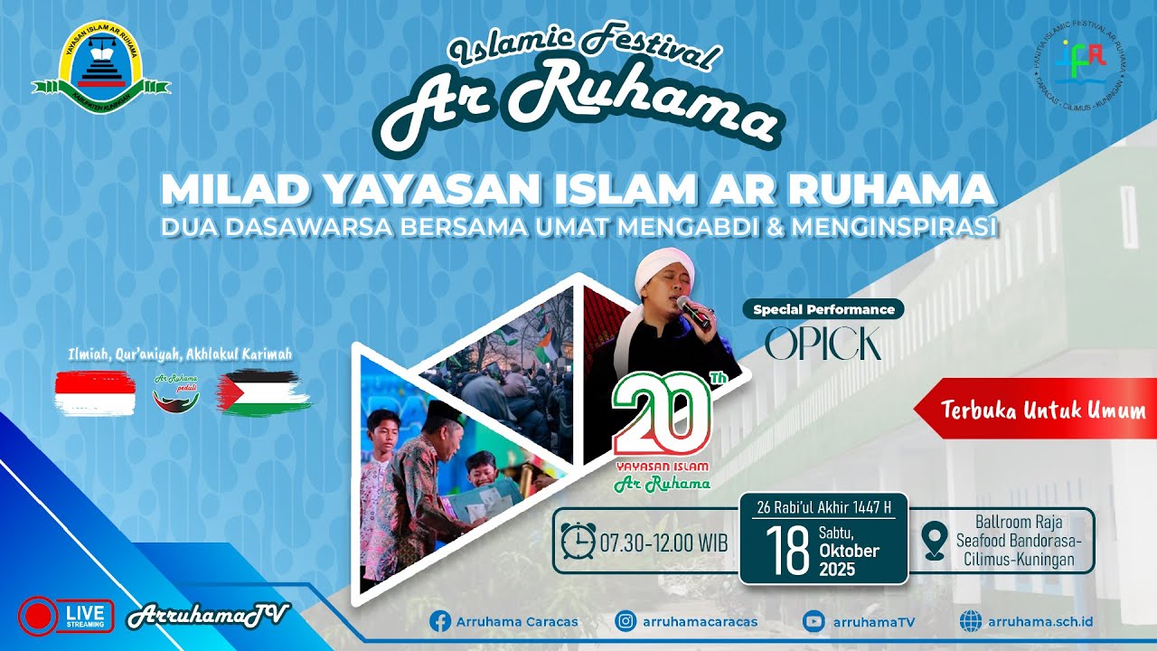 MILAD YAYASAN ISLAM AR-RUHAMA KE 20 SABTU 18 OKTOBER 2025