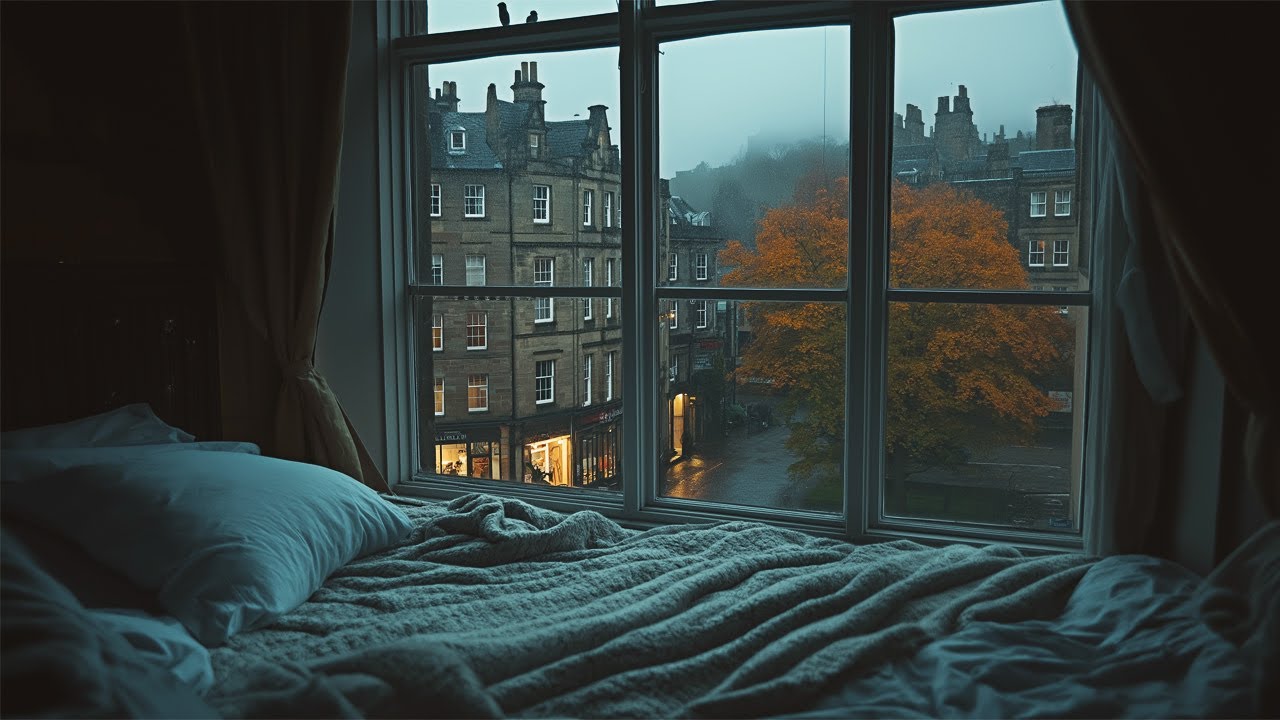 A Cozy Rainy October Evening From Your Edinburgh Bedroom🍂 October Fall Ambience With Calm Rain