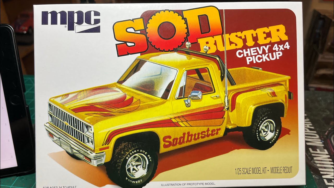 Полная сборка пикапа Chevrolet SOD BUSTER Stepside 1981 года от MPC