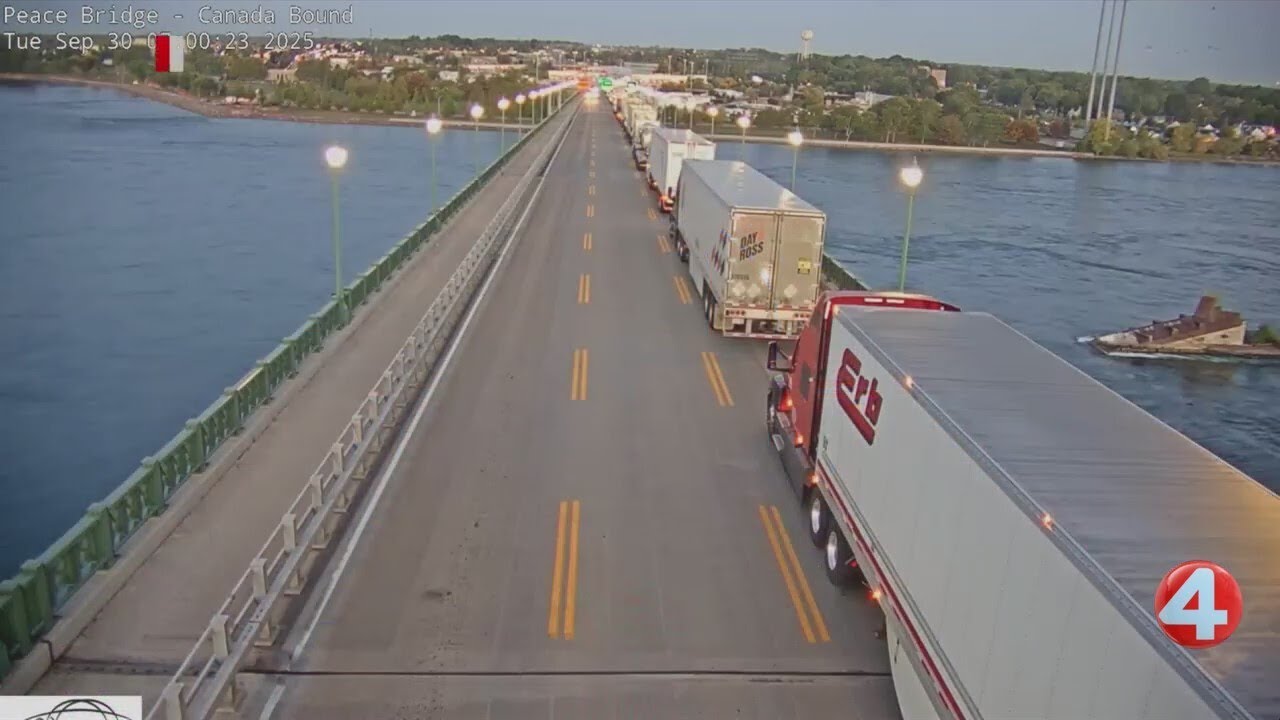 Peace Bridge, Lewiston-Queenston Bridge closed to all commercial traffic