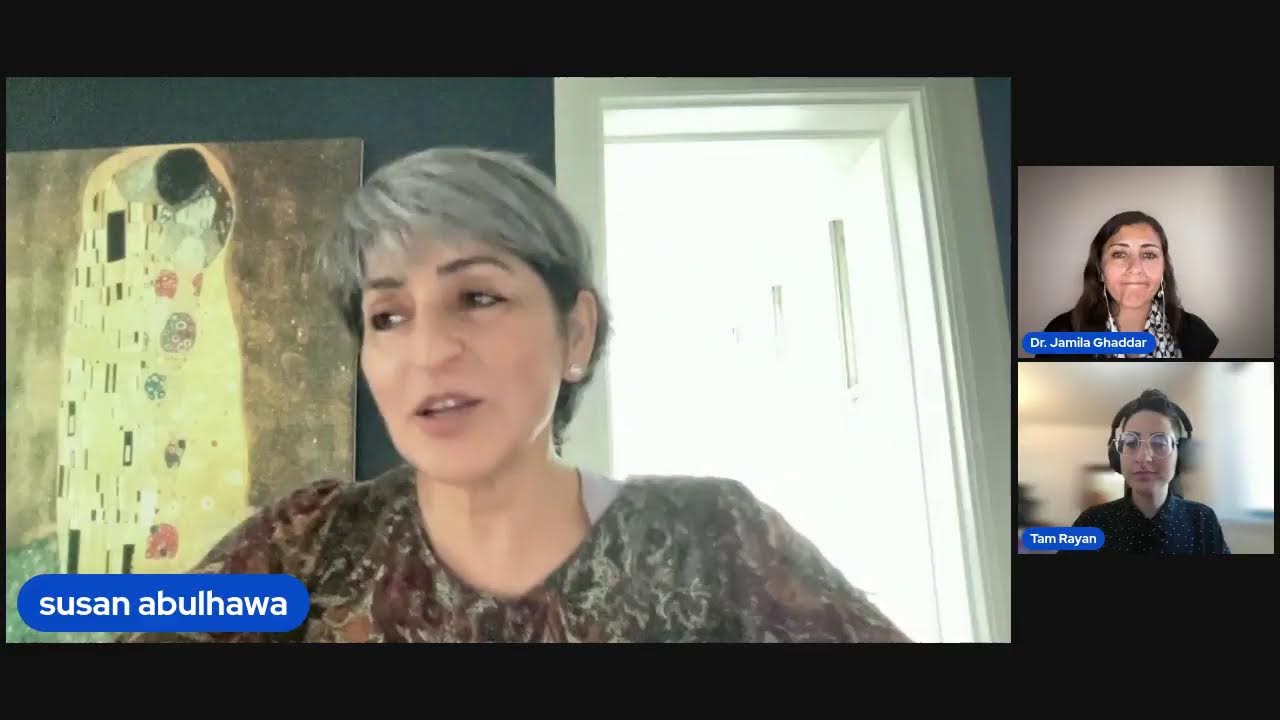 susan abulhawa, hosted by Dr. Jamila Ghaddar & Tam Rayan  - Archives & Heritage for Palestine
