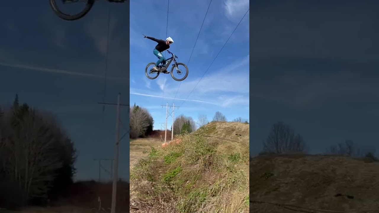 Huge Jump at Wolf Bike Park! 🦅 #mtb #wolfbikepark #suicide #nohander