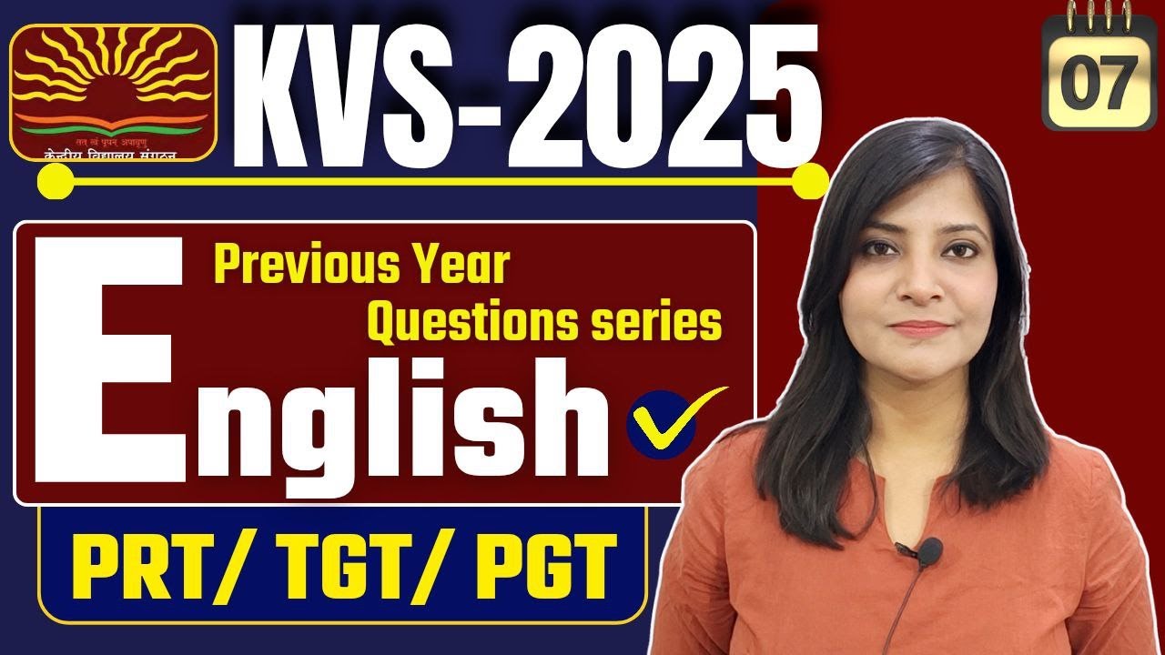 KVS-2025 Exam || KVS CLASS-7 |KVS PRT TGT PGT NEW Vacancy || KVS PRT TGT PGT PREVIOUS YEAR PAPERS